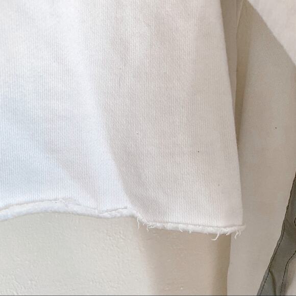 Forever 21 Reflective Sleeve Cropped Hoodie Size Medium - Picture 10 of 13